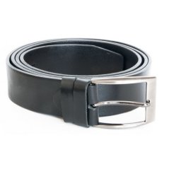 Pánský černý kožený opasek šířka 38 mm, délka 130 cm