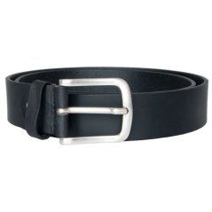 Černý kožený opasek šíře 39 mm, délka 125 cm