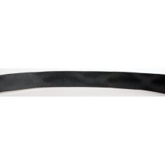 Čierny kožený opasok 105 cm dlhý z pevnej silnej kože 38 mm široký s dekoratívnymi prelismi