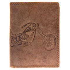 Celá kožená peněženka Wild things only s motorkou s ochranou dat (RFID)