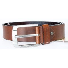 Kožený svetlohnedý opasok zo silnej kože, šírka 39 mm, dĺžka 105 cm