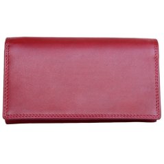 Klasická červená kožená peněženka HMT s ochranou dat na kartách (RFID)