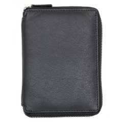 Kožené puzdro na cestovný pas, karty (s ochranou dát RFID) a ďalšie dokumenty, zapínané na kovový zips