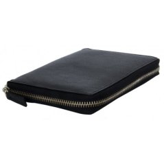 Kožené puzdro na cestovný pas, karty (s ochranou dát RFID) a ďalšie dokumenty, zapínané na kovový zips