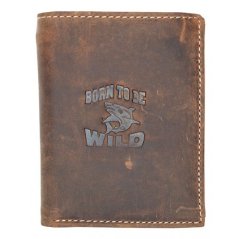 Kožená peněženka Born to be wild se žralokem