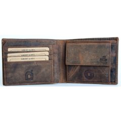 Celá kožená peněženka z pevné kůže bez značek a nápisů s ochranou dat (RFID)