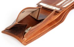 Celokožená peněženka Pedro z evné hovězí  kůže s ochranou dat (RFID)