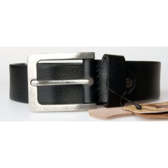 Pánsky čierny kožený opasok šírka 38 mm, dlhý 135 cm