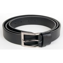 Čierny kožený opasok šírka 28 mm, dĺžka 115 cm
