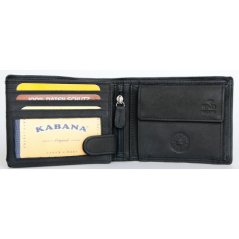 Kožená peňaženka bez značiek a nápisov s klasickým usporiadaním s ochranou dát (RFID)
