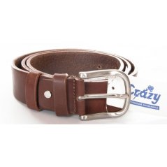 Hnedý taliansky kožený opasok šírka 38 mm, dĺžka 115 cm