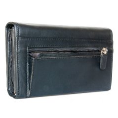 Čierna veľká kožená peňaženka HMT s ochranou dát (RFID)