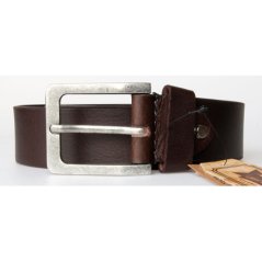 Pánsky hnedý kožený opasok šírka 38 mm, dĺžka 105 cm
