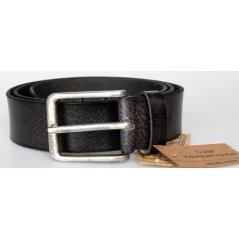 Pánsky čierny kožený opasok šírka 39 mm, dĺžka 105 cm