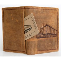 Celokožená peňaženka s kamiónom s ochranou dát (RFID)