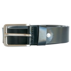 Pánsky čierny kožený opasok, šírka 38 mm, dĺžka 150 cm