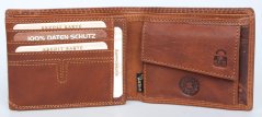 Celokožená peněženka Pedro z evné hovězí  kůže s ochranou dat (RFID)