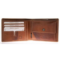 Celokožená peněženka Pedro z přírodní pevné kůže s ochranou dat (RFID)