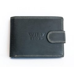 Velmi tmavě šedá kožená peněženka Wild Tiger